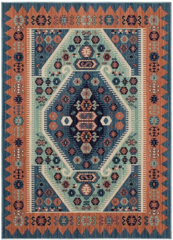 Photo 1 of 7'X10' Buttercup Diamond Vintage Persian Woven Rug (Blue)
