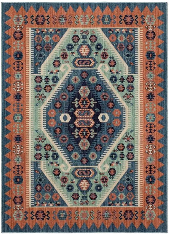 Photo 1 of 5'X7' Buttercup Diamond Vintage Persian Woven Rug (Blue)
