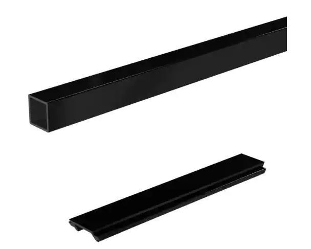 Photo 1 of 6 ft. Black Aluminum Deck Railing Stair Picket and Spacer Kit
