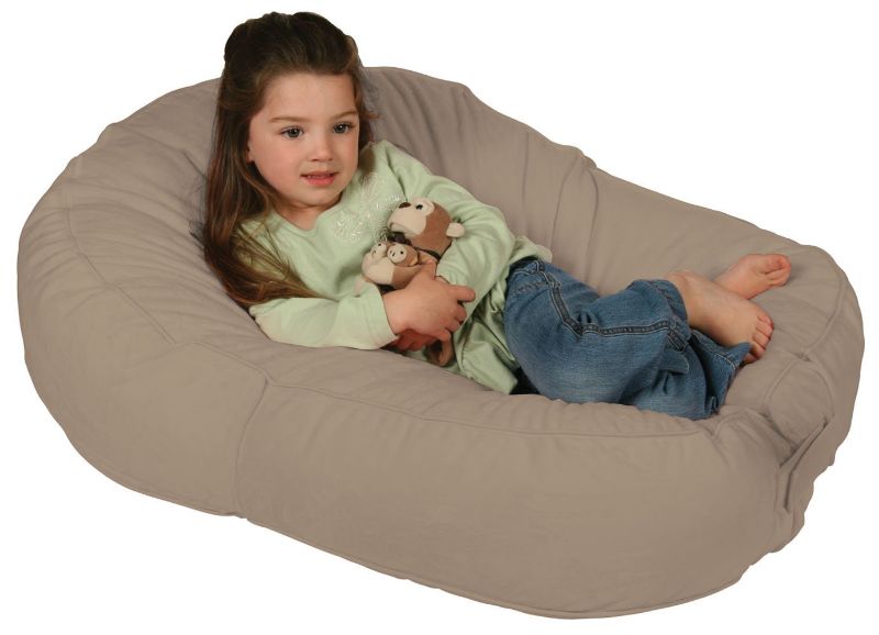 Photo 1 of Leachco Pillay Plush Sling-Style Lounger, Latte
