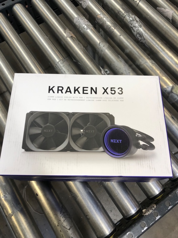 Photo 3 of Kraken X53 RGB All-in-one 240mm Radiator CPU Liquid Cooling System SN:37467210603202002