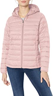 Photo 1 of Amazon Essentials Women's Lightweight Long-Sleeve Full-Zip Water-Resistant Packable Hooded Puffer Jacket- LARGE