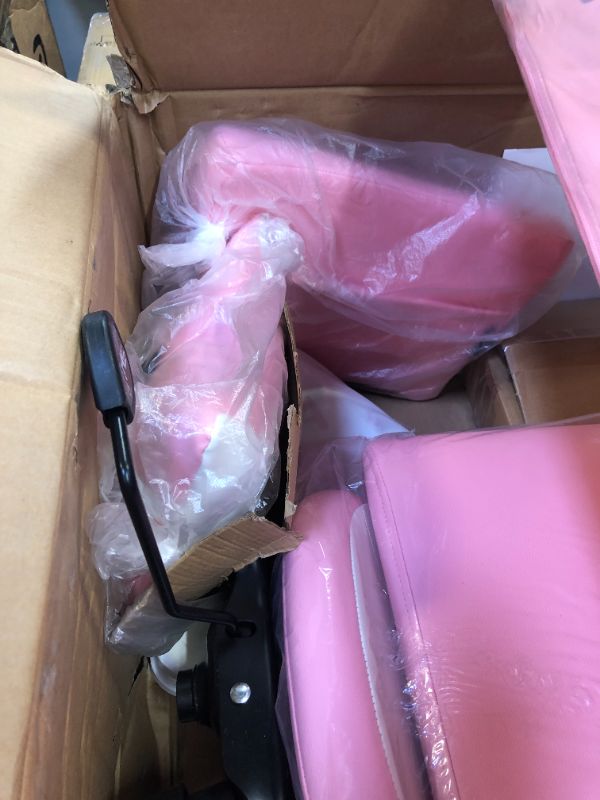 Photo 1 of AutoFull Pink Gaming PU Leather High Back Ergonomic Racing Office Desk Computer Chairs with Lumbar Support, Rabbit Ears
