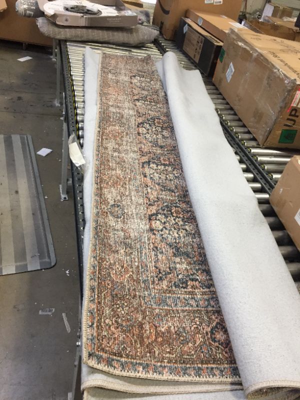 Photo 3 of Amber Lewis x Loloi Billie Collection BIL-01 Ink / Salmon 7'6" x 9'6" Area Rug
