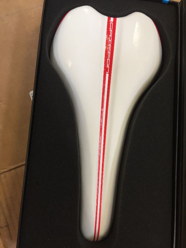 Photo 2 of Pro Griffon Ti Saddle With Titanium Rails 142mm Black W/white/red In Box
