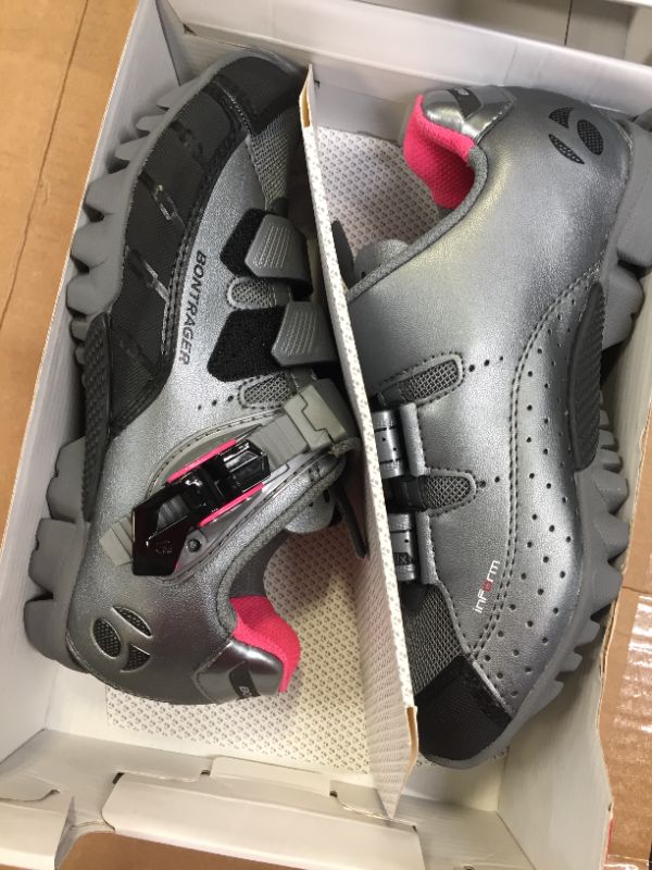 Photo 1 of Bontrager Evoke Dlx Mtb Cycling Shoes Womens 37 Eur Gun Metal W/ Pink 505636    5.5
