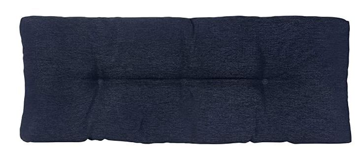 Photo 1 of  The Gripper Non-Slip Tufted Omega Universal Bench Cushion, Indigo, 36"