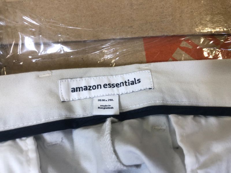 Photo 3 of Amazon essentials chino pants sz 35X29 