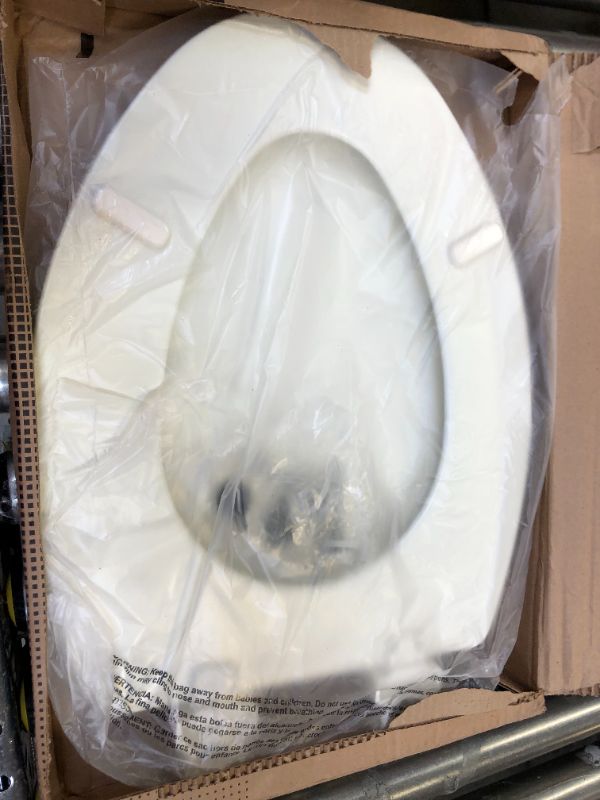 Photo 2 of Bemis 1500EC Elongated Wood Toilet Seat Biscuit