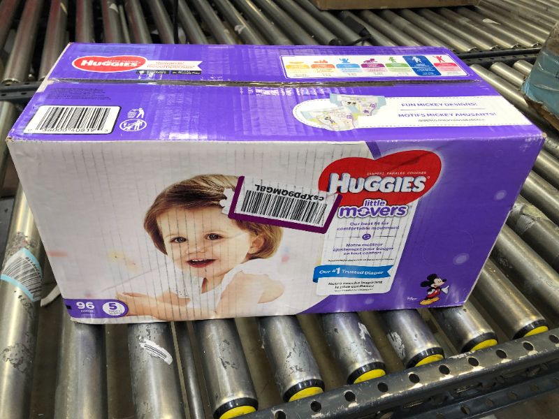 Photo 2 of Barcode for HUGGIES Little Movers Diapers, Size 5, 96 Count 