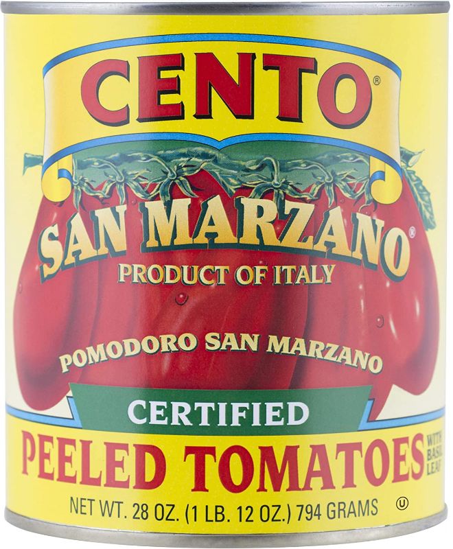 Photo 1 of CENTO CERTIFIED SAN MARZANO PEELED TOMATOES WITH BASIL LEAF, 28 OZ (PACK OF 11)
