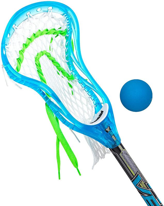 Photo 1 of Franklin Sports Kids Mini Lacrosse Stick + Ball Set - Venom Youth Plastic Lacrosse Stick for Beginners - Perfect Set for Kids + Toddlers - Blue
