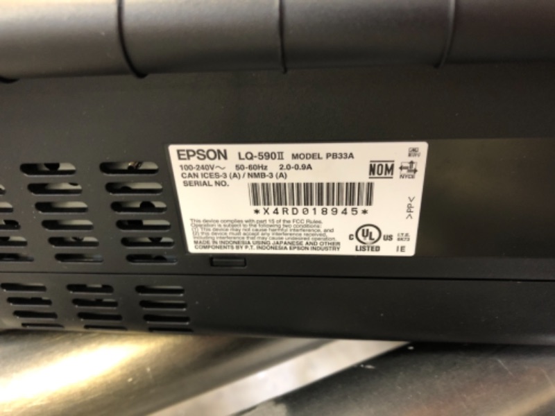 Photo 4 of Epson LQ-590II 24-pin Dot Matrix Printer - Monochrome
