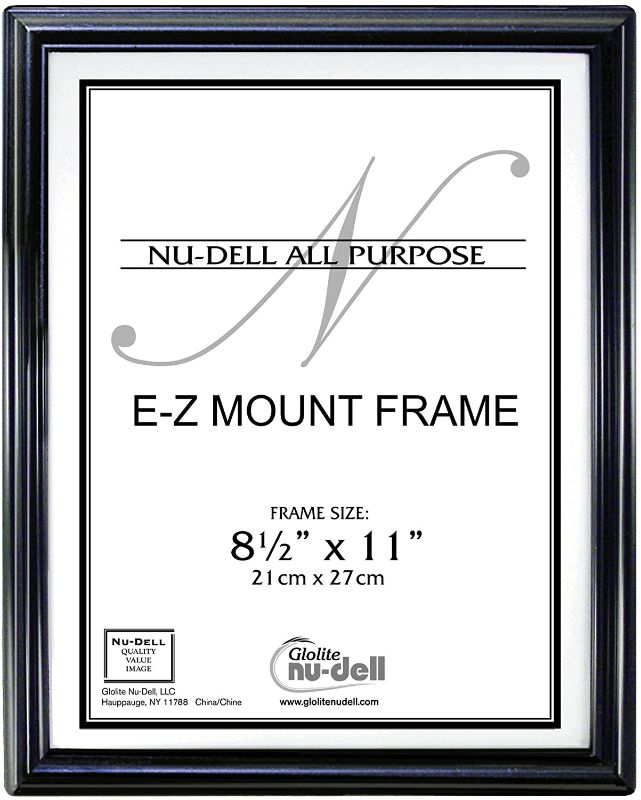 Photo 1 of 8.5" x 11" EZ Mount Economy Document Frame Plastic Face, Black (15 PACK )
