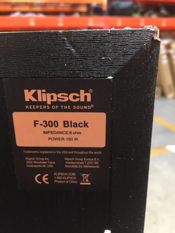 Photo 6 of Klipsch Synergy Black Label F-300 Floorstanding Speaker with Proprietary Horn Technology, Dual 8” High-Output Woofers, with Room-Filling Sound in Black
