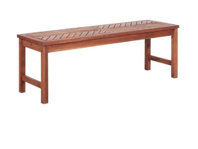 Photo 1 of 53" Modern Outdoor Wood Patio Dining Bench - Brown
