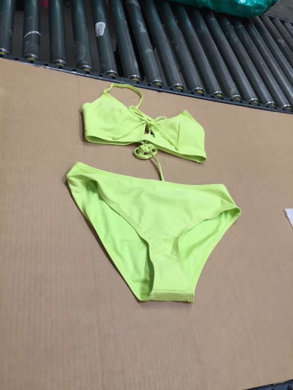 Photo 2 of Charmed Romance Cutout Bikini Top & Hipster Bikini Bottom Set   L
