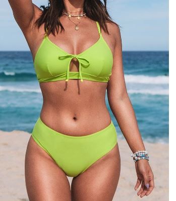 Photo 1 of Charmed Romance Cutout Bikini Top & Hipster Bikini Bottom Set   L
