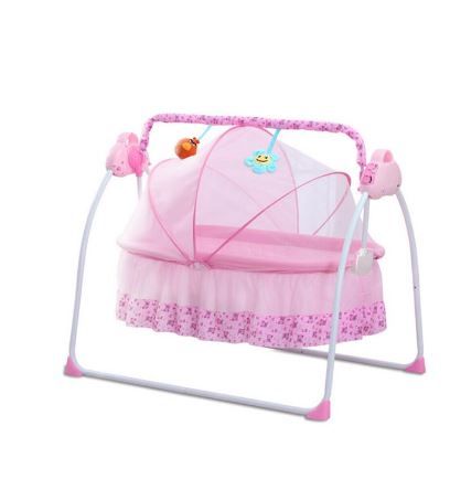 Photo 1 of Electric Baby Swing Bed Bluetooth Baby Cradle Infant Rocker Timing+Mosquito Net
