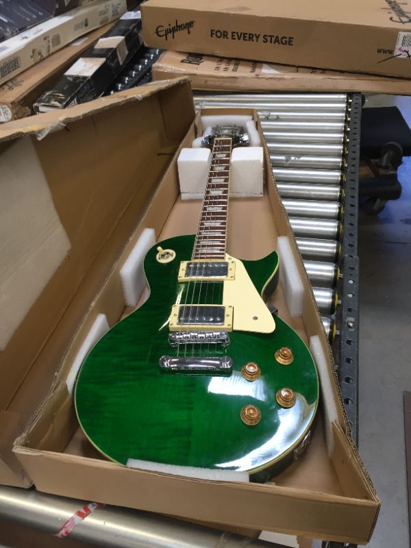 Photo 6 of ivy ILS-300 EGR Les Paul Solid-Body Electric Guitar, Emerald Green
