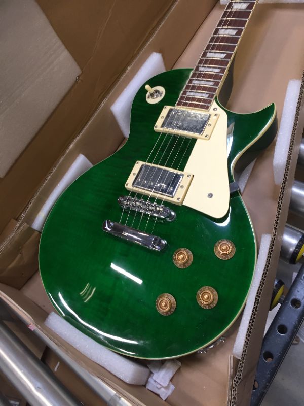 Photo 5 of ivy ILS-300 EGR Les Paul Solid-Body Electric Guitar, Emerald Green

