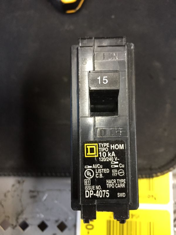 Photo 2 of Homeline 15 Amp Single-Pole Circuit Breaker
