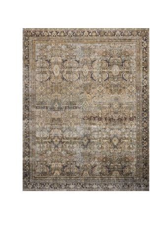 Photo 1 of 2'3"x3'9" Layla Rug Olive Green/Charcoal Gray - Loloi Rugs
