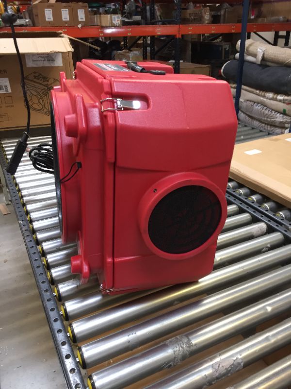 Photo 4 of HEPA Air Scrubber Water Damage Restoration Equipment for Mold Air Purifier, Negative Machine Airbourne Cleaner, Red
