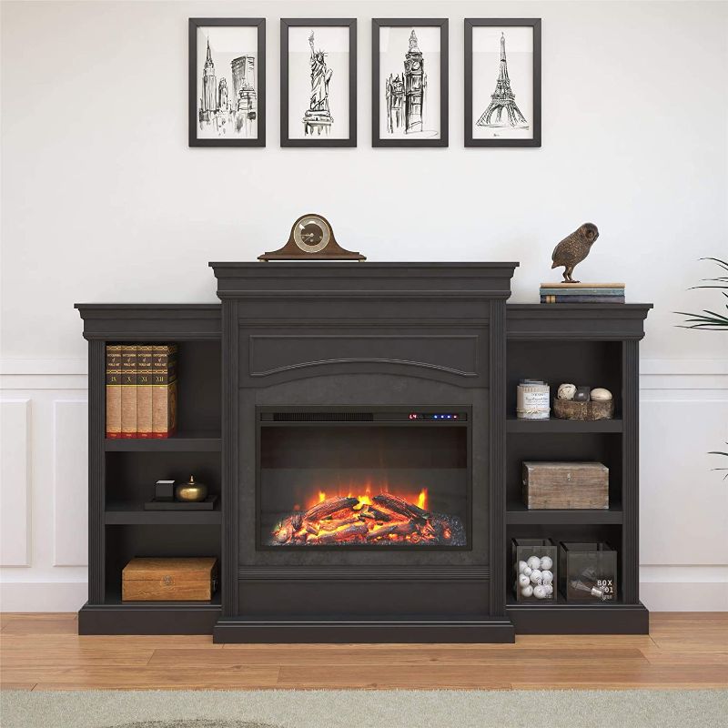 Photo 1 of Ameriwood Home Lamont Mantel Fireplace, Black
