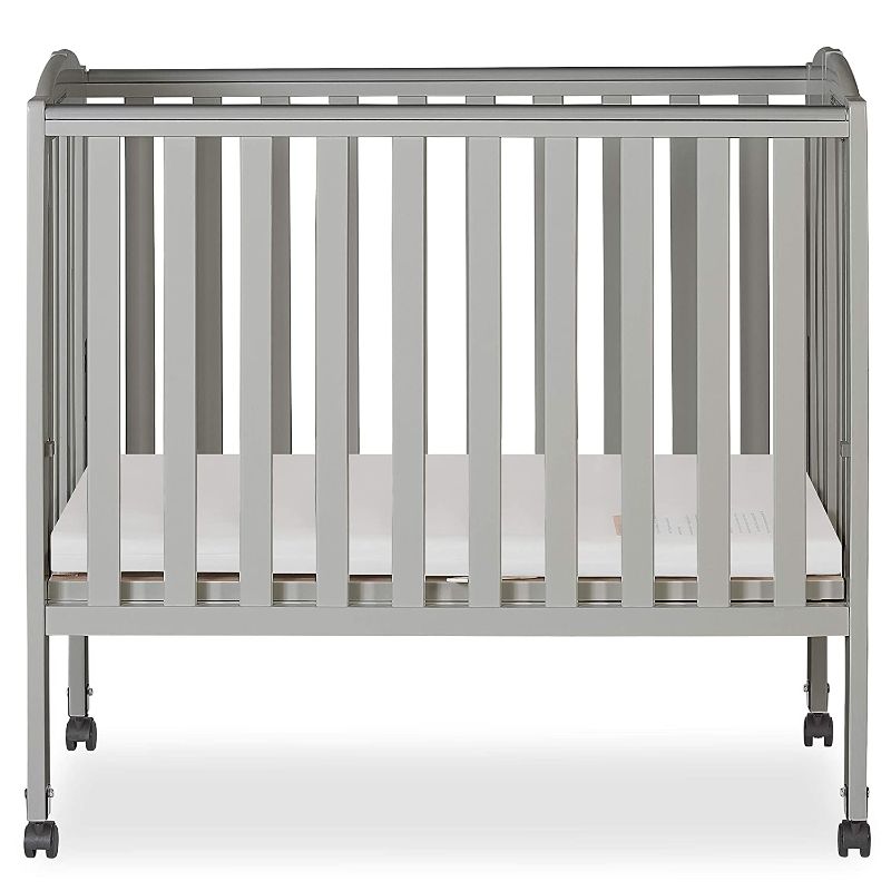 Photo 1 of Dream On Me 2 in 1 Folding Portable Crib in Cool Grey, Greenguard Gold Certified , 40x26x38 Inch (Pack of 1)
missing hardware
