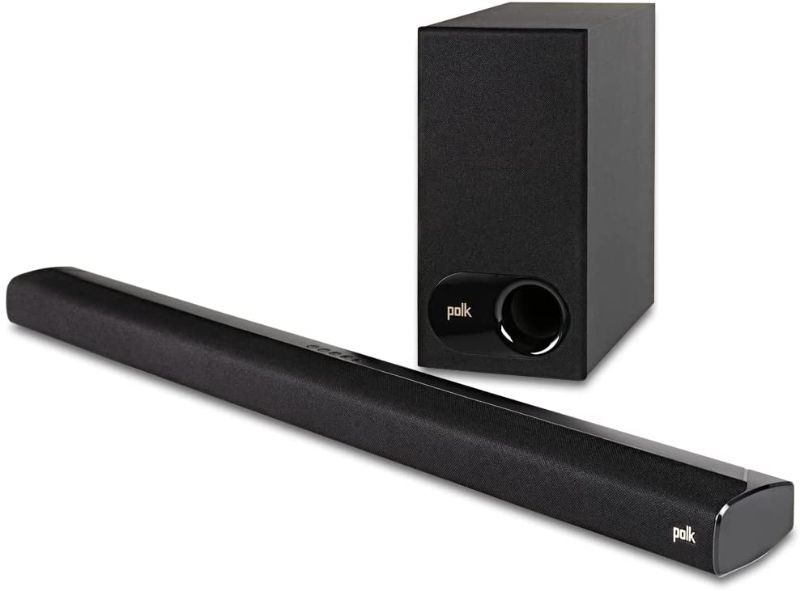 Photo 1 of Polk Audio Signa S2 Ultra-Slim TV Sound Bar | Works with 4K & HD TVs | Wireless Subwoofer | Includes HDMI & Optical Cables | Bluetooth Enabled, Black
