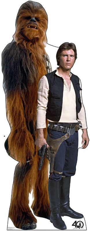 Photo 1 of Cardboard People Han Solo & Chewbacca Life Size Cardboard Cutout Standup - Star Wars