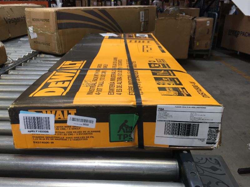 Photo 4 of DEWALT 4-Foot Tall, 3 Shelf Steel Wire Deck Industrial Storage Rack, Adjustable for Custom Workshop/Garage Storage Solutions, Total Capacity: 4,500 lbs.

