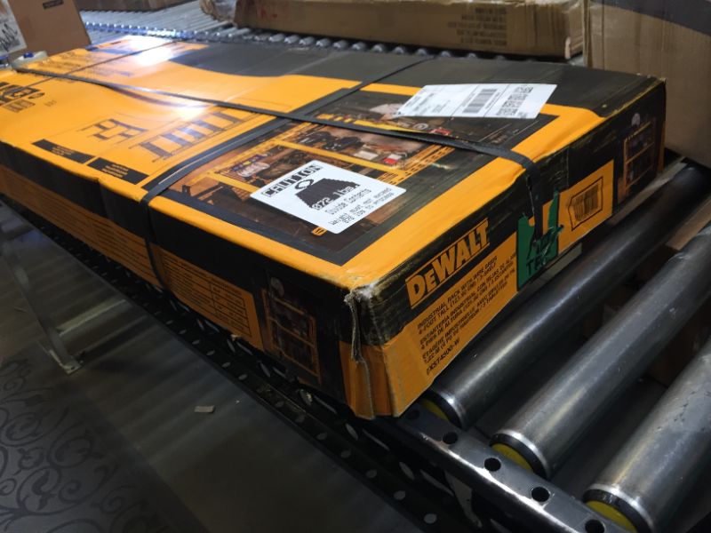 Photo 1 of DEWALT 4-Foot Tall, 3 Shelf Steel Wire Deck Industrial Storage Rack, Adjustable for Custom Workshop/Garage Storage Solutions, Total Capacity: 4,500 lbs.
