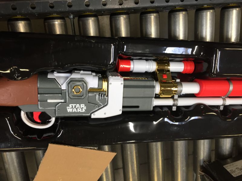 Photo 4 of NERF Star Wars Amban Phase-Pulse Blaster, The Mandalorian, Scope with Illuminated Lens, 10 Darts, Blaster Sounds, 50.25 Inches Long
