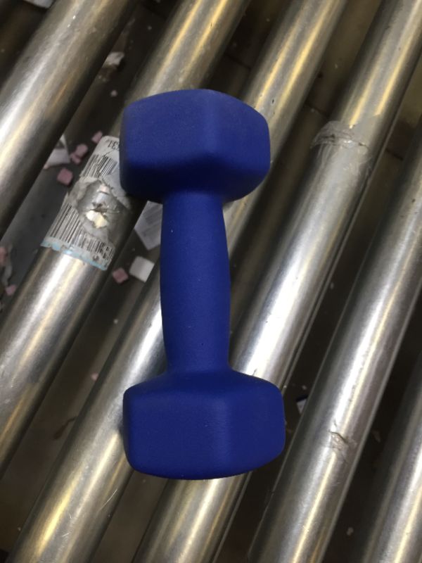 Photo 2 of 10 LB POUND RUBBER DUMBBELL BLUE