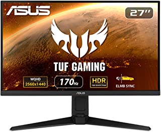 Photo 1 of ASUS TUF Gaming 27" 2K Monitor (VG27AQL1A) - QHD (2560 x 1440), IPS, 170Hz (Supports 144Hz), 1ms, Extreme Low Motion Blur, DisplayHDR, Speaker, G-SYNC Compatible, VESA Mountable, DisplayPort, HDMI
