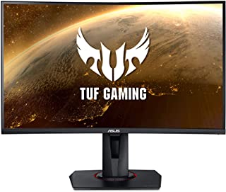 Photo 1 of ASUS TUF Gaming VG27VQ 27” Curved Monitor, 1080P Full HD, 165Hz (Supports 144Hz), Freesync, 1ms, Extreme Low Motion Blur, Eye Care, DisplayPort HDMI,Black
