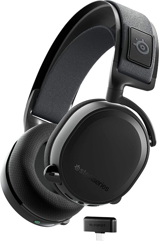 Photo 1 of SteelSeries Arctis 7+ Wireless Gaming Headset – Lossless 2.4 GHz – 30 Hour Battery Life – USB-C – 7.1 Surround – for PC, PS5, PS4, Mac, Android and Switch - Black