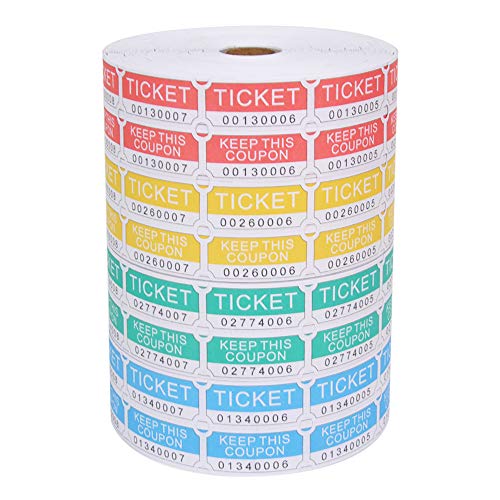 Photo 1 of 8000 Assorted Double Raffle Tickets 2000 per Roll 4 rolls 