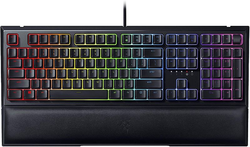 Photo 1 of Razer Ornata V2 Gaming Keyboard: Hybrid Mechanical Key Switches - Customizable Chroma RGB Lighting - Individually Backlit Keys - Detachable Plush Wrist Rest - Programmable Macros
