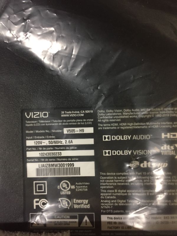 Photo 3 of VIZIO V-Series 50” Class (49.5" Diag.) 4K HDR Smart TV
