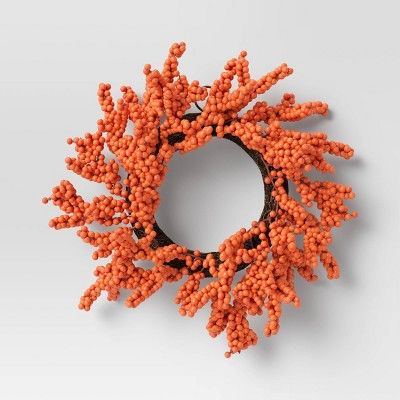 Photo 1 of 13.5" Artificial Berry Wreath Orange - Threshold