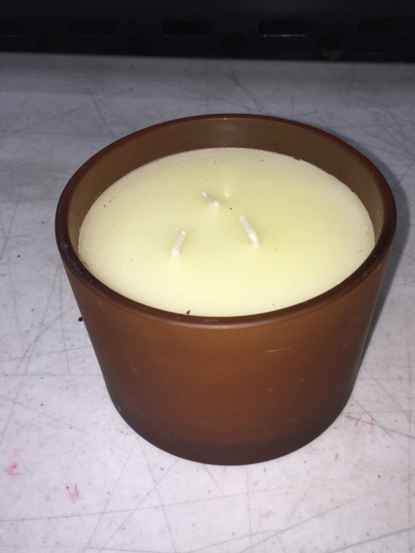 Photo 2 of 3-Wick Jar Pumpkin Spice Sundown Orange Candle - Threshold

