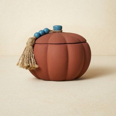 Photo 1 of 3 Pack 10oz Terracotta Pumpkin Blue Candle - Opalhouse designed with Jungalow