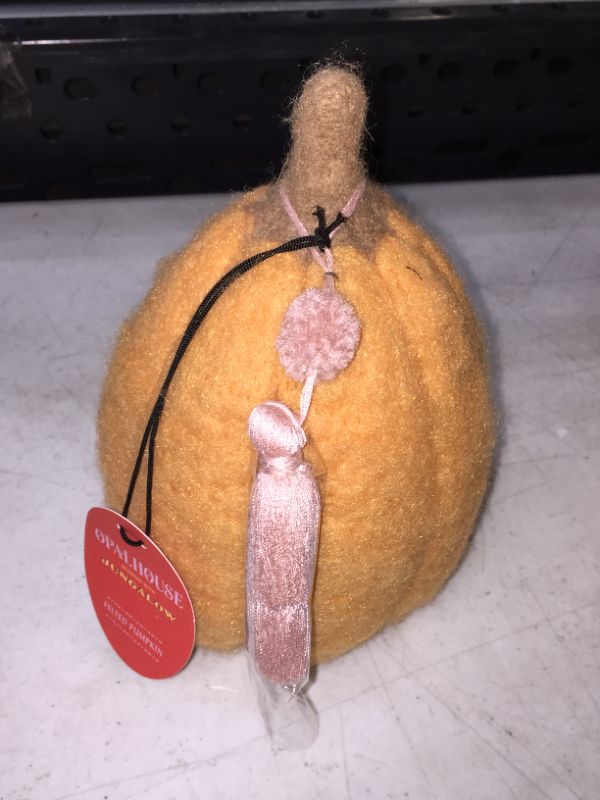 Photo 2 of 7.5" x 5" Felted Pumpkin Figurine Apricot - Opalhouse designed with Jungalow