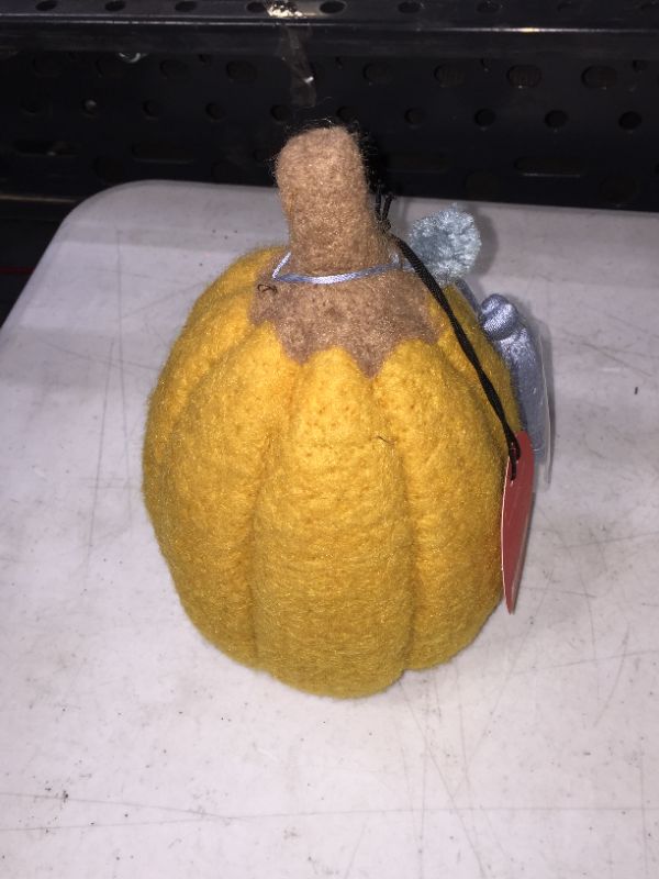 Photo 2 of 7.5" x 5" Felted Pumpkin Figurine Gold - Opalhouse designed with Jungalow

