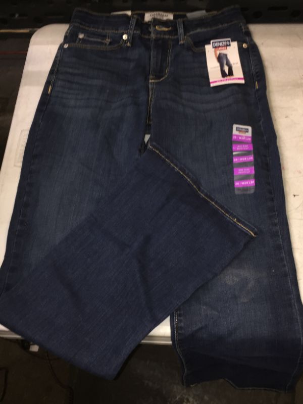 Photo 2 of DENIZEN from Levi's Women's Mid-Rise Bootcut Jeans - Dark Blue 2 Short