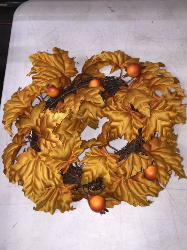Photo 2 of 13" Artificial Maple Leaf Wreath - Threshold