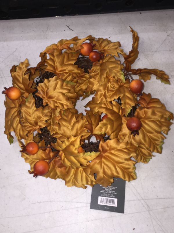 Photo 2 of 13" Artificial Maple Leaf Wreath - Threshold